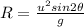 R = \frac{u^2 sin 2\theta}{g}