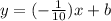 y = (-\frac{1}{10})x + b