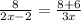 \frac{8}{2x-2}= \frac{8+6}{3x}