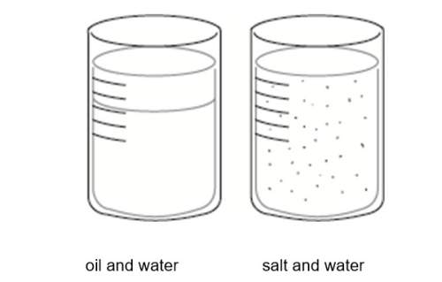 Which of these beakers contains a solution? explain the answer. in the beaker that has been determi
