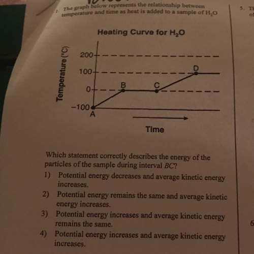 Which statement correctly describes the energy of the particles of the sample during interval bc