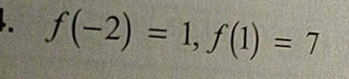 Write a linear function f with given values