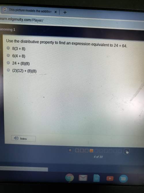 Use the distributive property to find an expression equivalent to 24 + 64