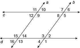 Given ∠1≅∠7, which lines, if any, must be parallel based on the given information? justify your con