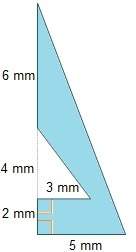 What is the area of the shaded region?