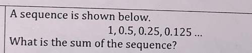 The sequence is shown below what is the sum of the sequence?