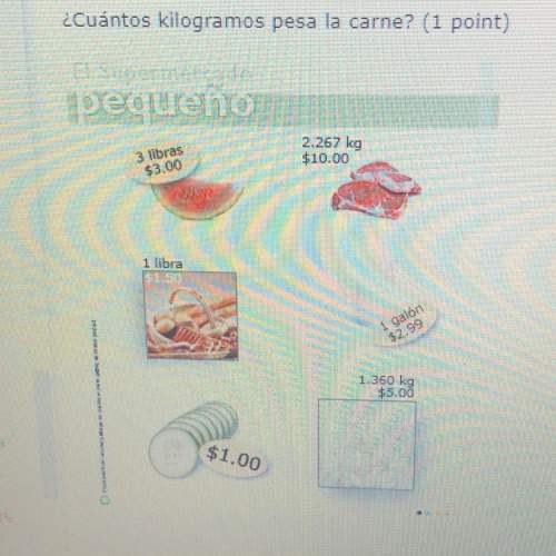 A. la carne está en la sección de carnicería. b. la carne peas 5 libras. c. la carne peas 2.267 kilo