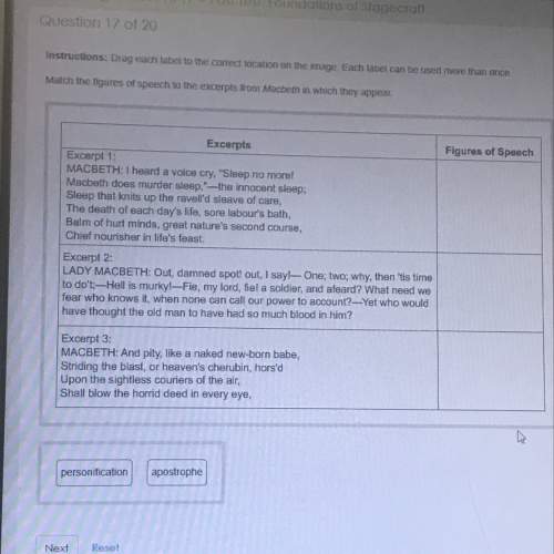 Match the figures of speech to the excerpts from macbeth in which they appear