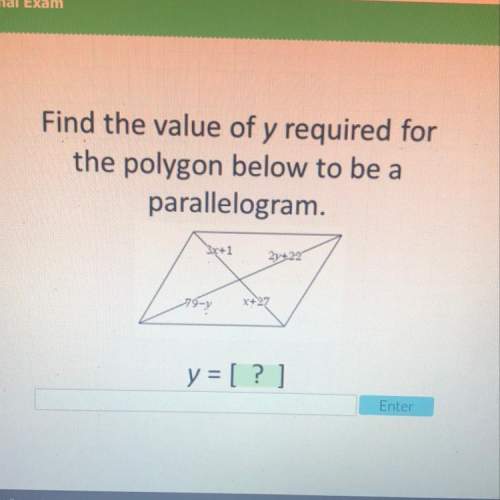 What would y be for this to be a parallelogram?