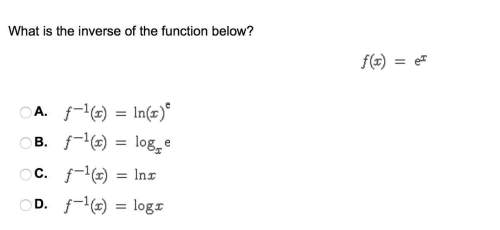 What is the inverse of the function below?