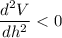 \dfrac{d^2V}{dh^2}