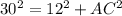 30^2=12^2+AC^2