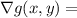 \nabla g(x,y) =