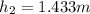 h_2 = 1.433m