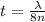 t = \frac{\lambda}{8n}