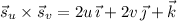 \vec s_u\times\vec s_v=2u\,\vec\imath+2v\,\vec\jmath+\vec k