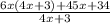 \frac{6x(4x+3) +45x + 34}{4x+3}