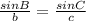 \frac{sinB}{b}=\frac{sinC}{c}