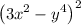 \left ( 3x^2-y^4 \right )^2