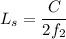 L_s=\dfrac{C}{2f_2}