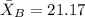 \bar X_{B}=21.17