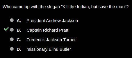 Who came up with the slogan “kill the indian, but save the man”?