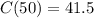 C(50) =41.5