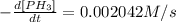 -\frac{d[PH_3]}{dt}=0.002042 M/s