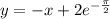 y=-x+2e^{-\frac{\pi}{2}}