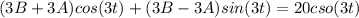 (3B+3A)cos(3t)+(3B-3A)sin(3t)=20cso(3t)