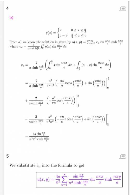 (a) find the solution u(x,y)of laplace’s equation in the rectangle 0 (b) find the solution if g(x)=x