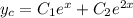 y_c=C_1e^x+C_2e^{2x}