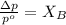 \frac{\Delta p}{p^o}=X_B