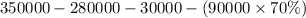 350000-280000-30000-(90000\times 70\%)