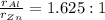 \frac{r_{Al}}{r_{Zn} }= 1.625 : 1