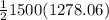 \frac{1}{2}1500(1278.06)