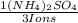 \frac{1(NH_{4})_{2}SO_{4}}{3Ions}