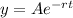 y=Ae^{-rt}