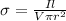 \sigma = \frac{I l}{V \pi r^2}