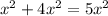 x^2+4x^2=5x^2