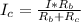 I_{c}=\frac{I*R_{b} }{R_{b}+R_{c}} \\