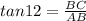 tan12=\frac{BC}{AB}