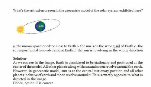 12. what's the critical error seen in the geocentric model of the solar system exhibited here?  a. t
