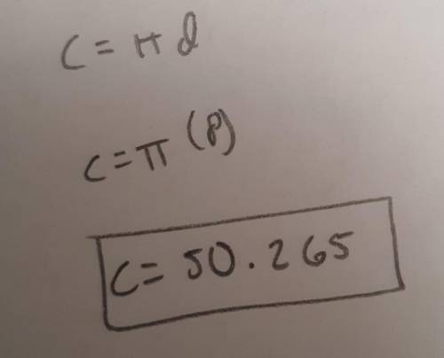 Find the circumference of a circle whose diameter is 8 cm.