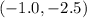 (-1.0, -2.5)