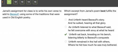 Which excerpt from jamal’s poem best fulfills the assignment?