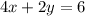 4x+2y=6