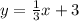 y= \frac{1}{3}x+3