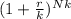 (1+\frac{r}{k}) ^{Nk}