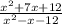 \frac{ x^{2}+7x+12 }{ x^{2} -x-12}